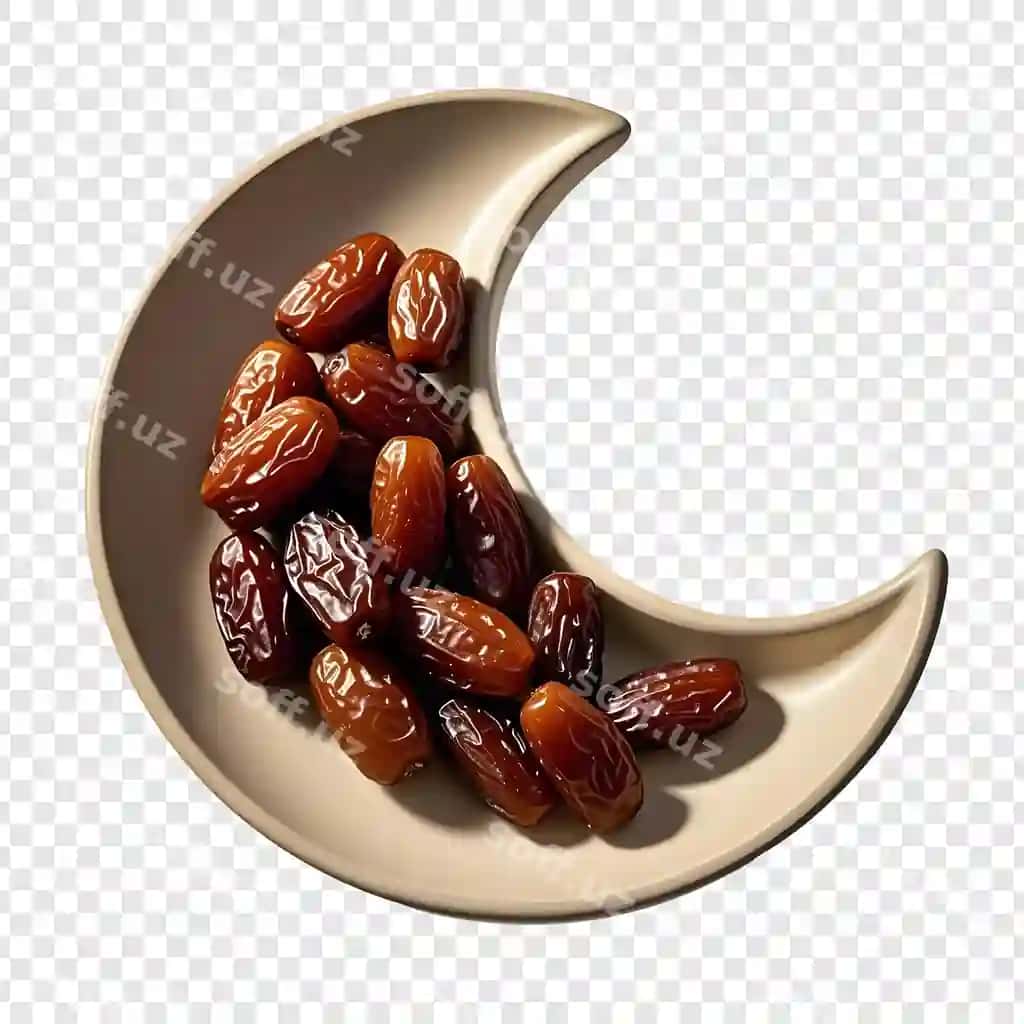 Shirin xurmo hilol shaklidagi likop | Sweet dates crescent plate