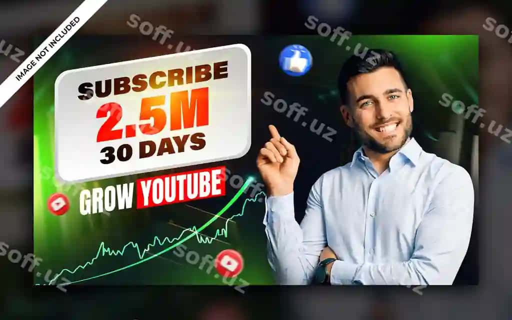 Youtube kanali miniatur veb banner premium PSD | Youtube channel thumbnail web banner premium psd