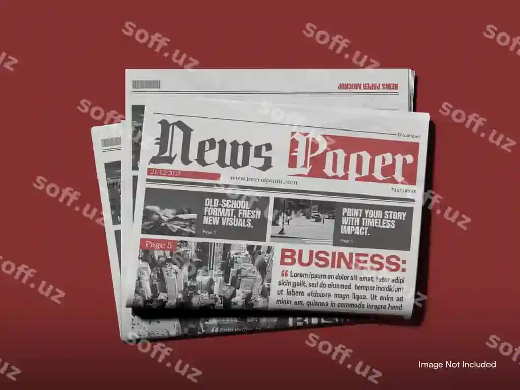 Gazeta mockup flat lay | Newspaper mockup flat lay