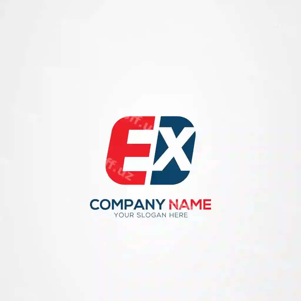 Ex kompaniyaning boshlang'ich logotip dizayni | Ex initial company logo design