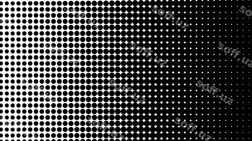 Qora oq halftone nuqtalar abstrakt vektor orqa fonda naqsh | Black white halftone dots pattern abstract vector background