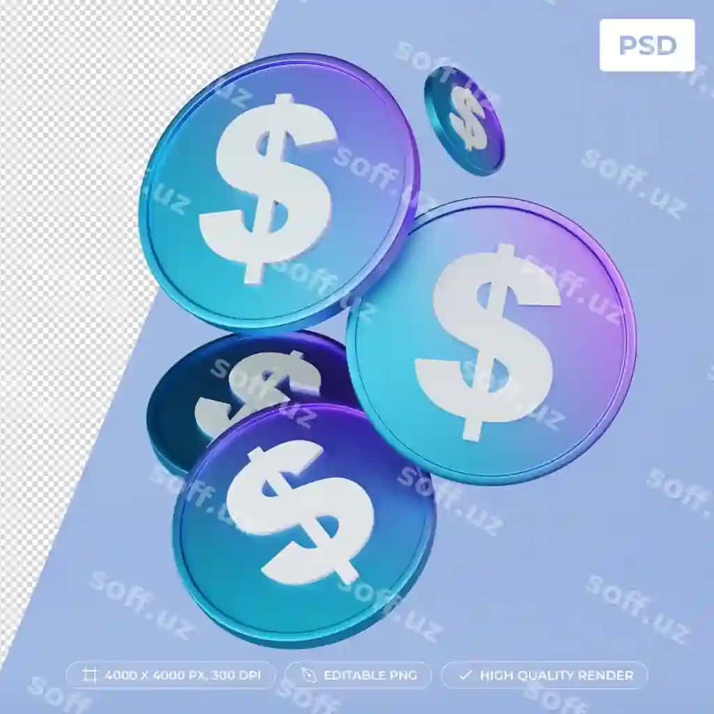 3d illustratsiya tangalar | 3d illustration coins
