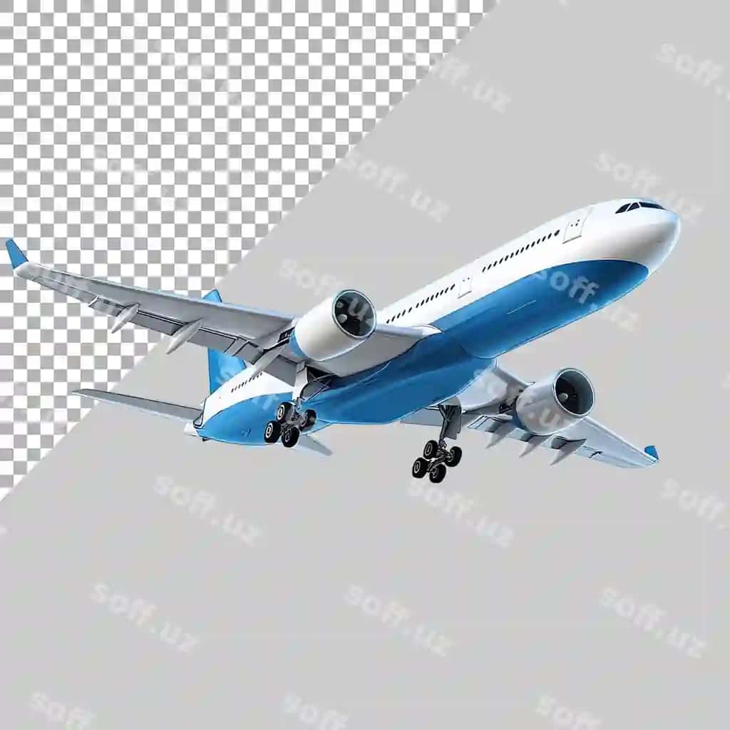 Samolyot voladi yakka toza oq fonda | Airplane flying isolated pure white background