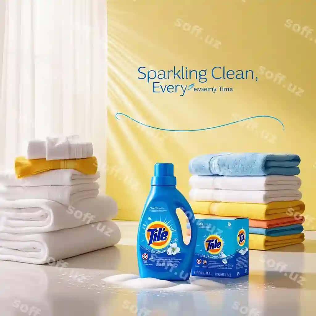 Chuxor moyi reklamasi yangi toza tasvir AI tomonidan yaratilgan | Laundry detergent ad fresh clean image generated by ai