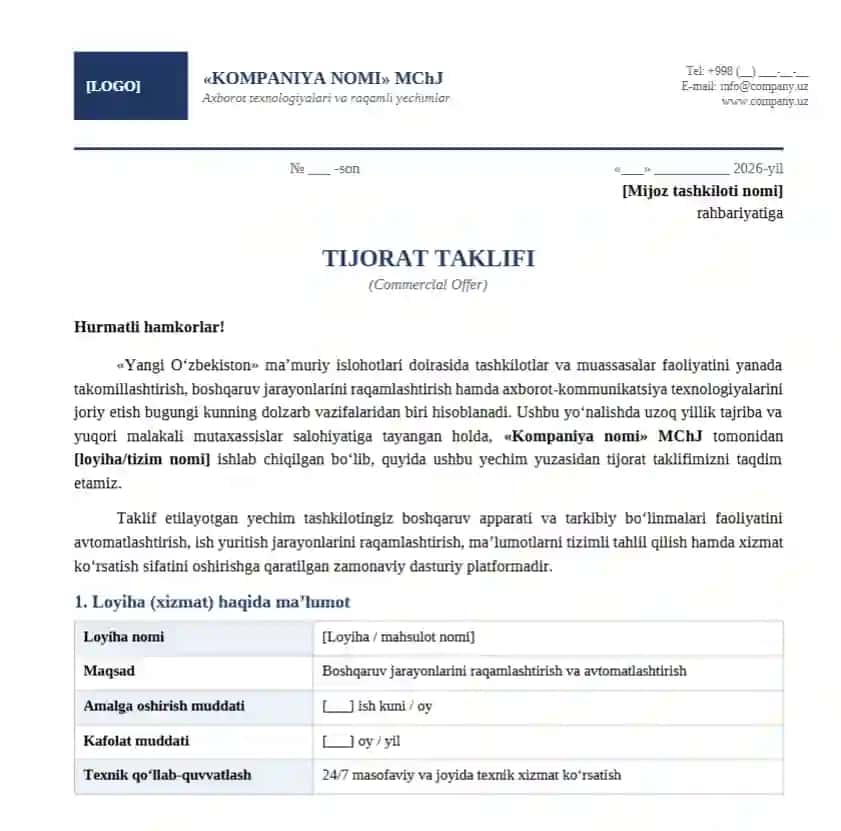 Tijorat taklifi