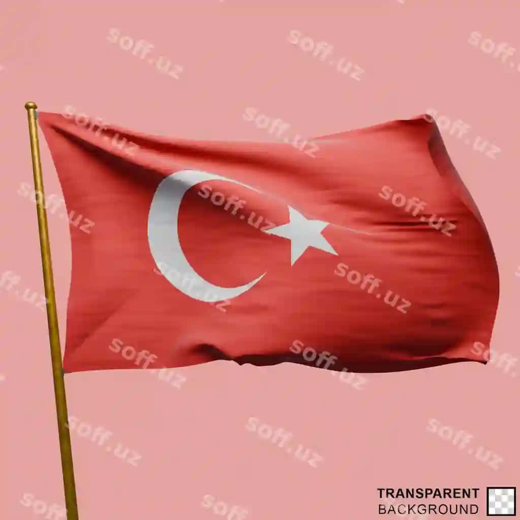 To'liq shaffof dalqon bayroq | Fully transparent waving flag