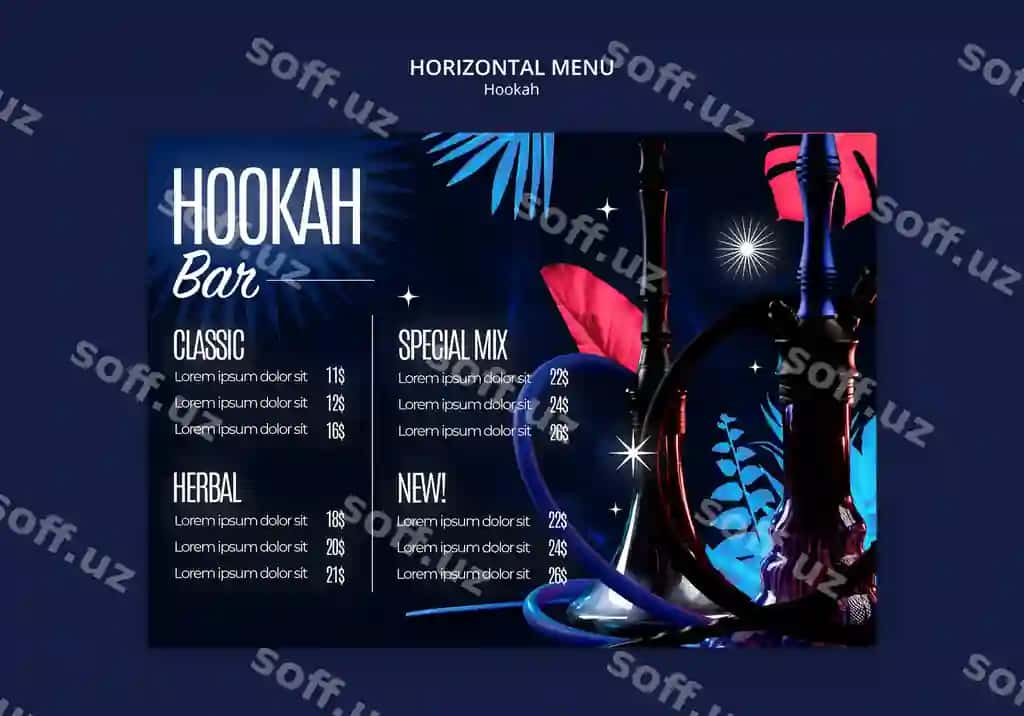 Hookah shablon dizayni | Hookah template design