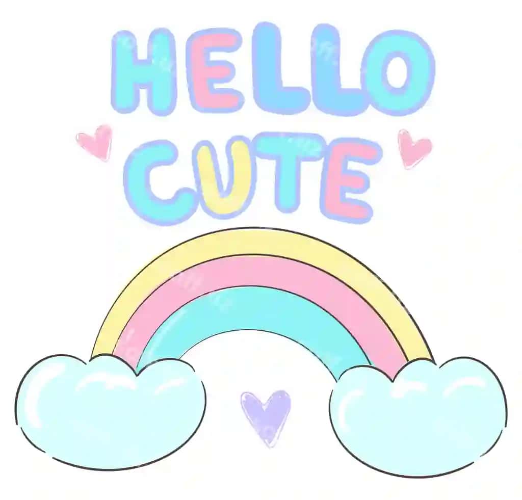 Bolalar uchun bosma dizayn qo'lda chizilgan harflar salom yoqimli vektor illyustratsiyasi | Kids print design hand drawn lettering hello cute vector illustration