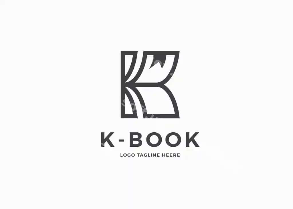 K kitobi logotipi dizayni | K book logo design