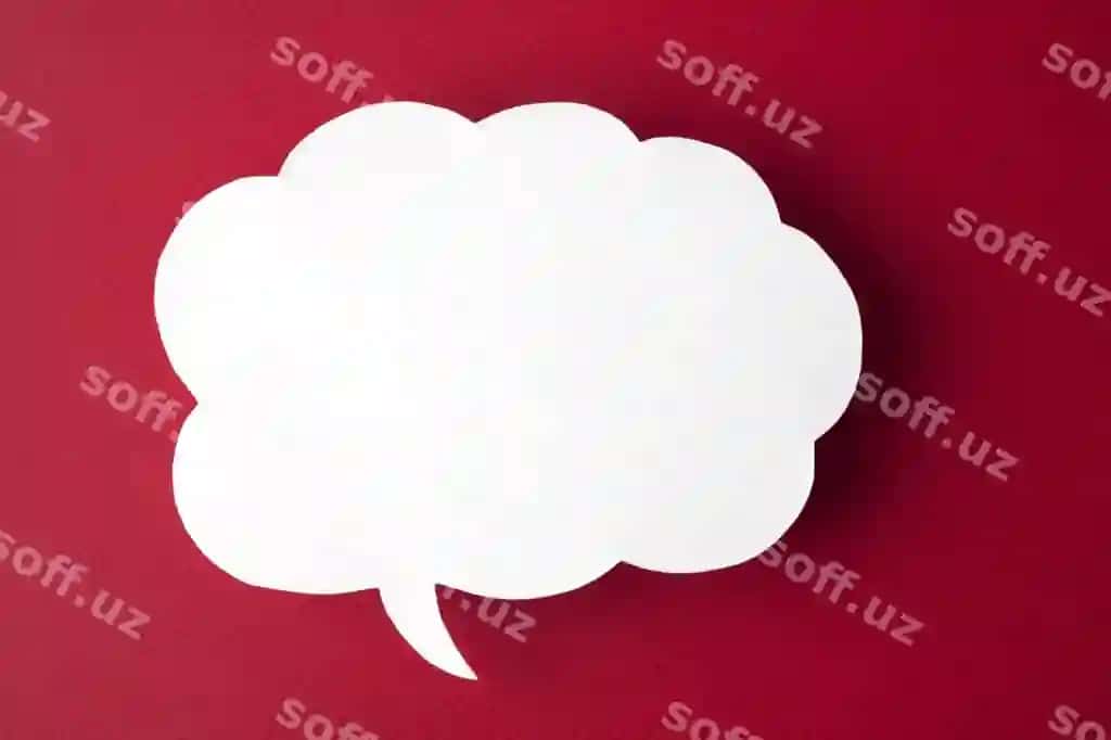 Gap so'zi qizil rangda | Speech bubble red