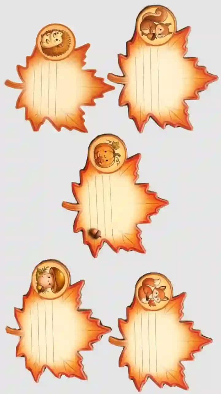 Kuzgi yaproqlar atama yozish uchun