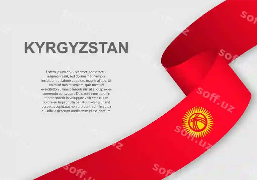 Qirg'iziston bayragi yelg'ayotgan | Waving flag kyrgyzstan