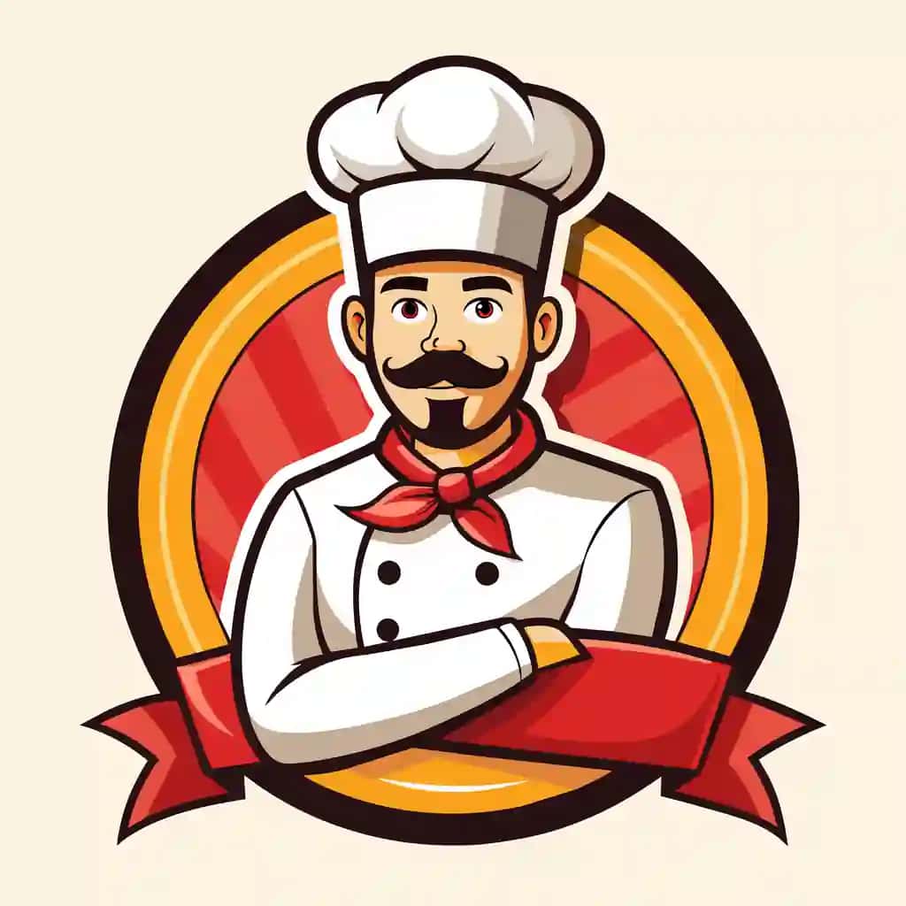 Bo'yniga qizil tasma taqqan odam oshpaz kiyimi pishirmoqda | Man chefs uniform wearing red ribbon around his neck chef cooking