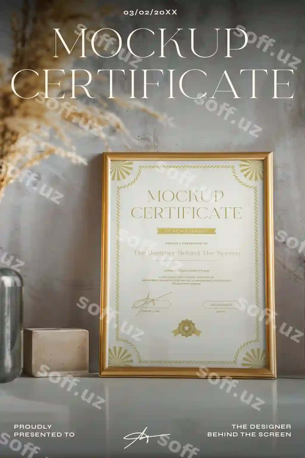 Sertifikat namunasi | Certificate mockup