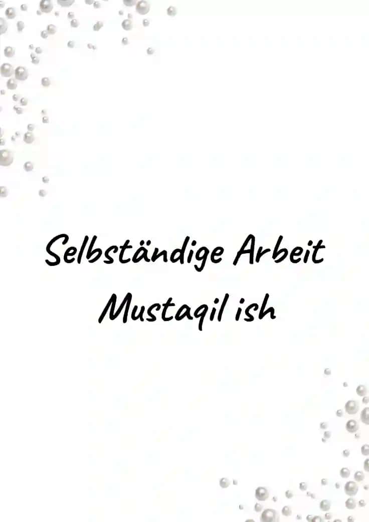Nemis tilidan mustaqil ish