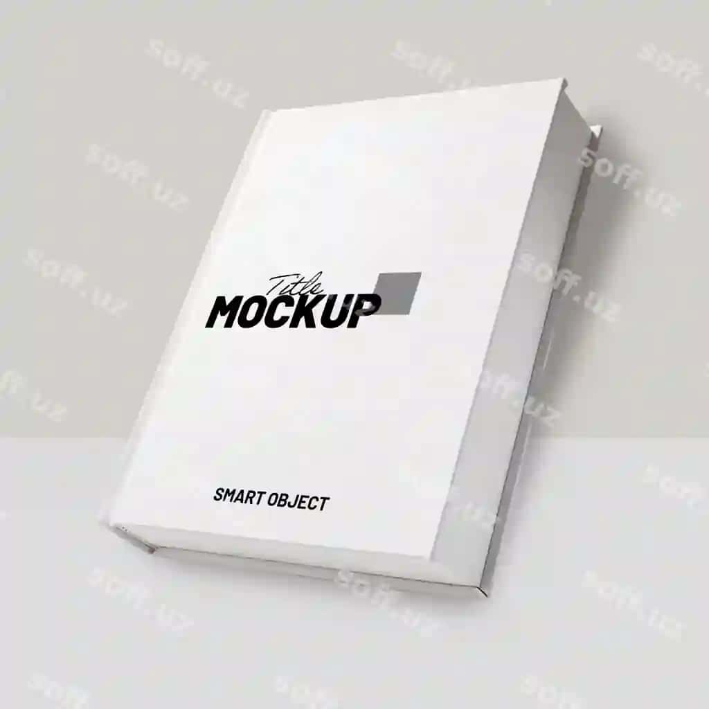 Bepul psd yumshoq muomela kitobi namunasi | Free psd softcover book cover mockup