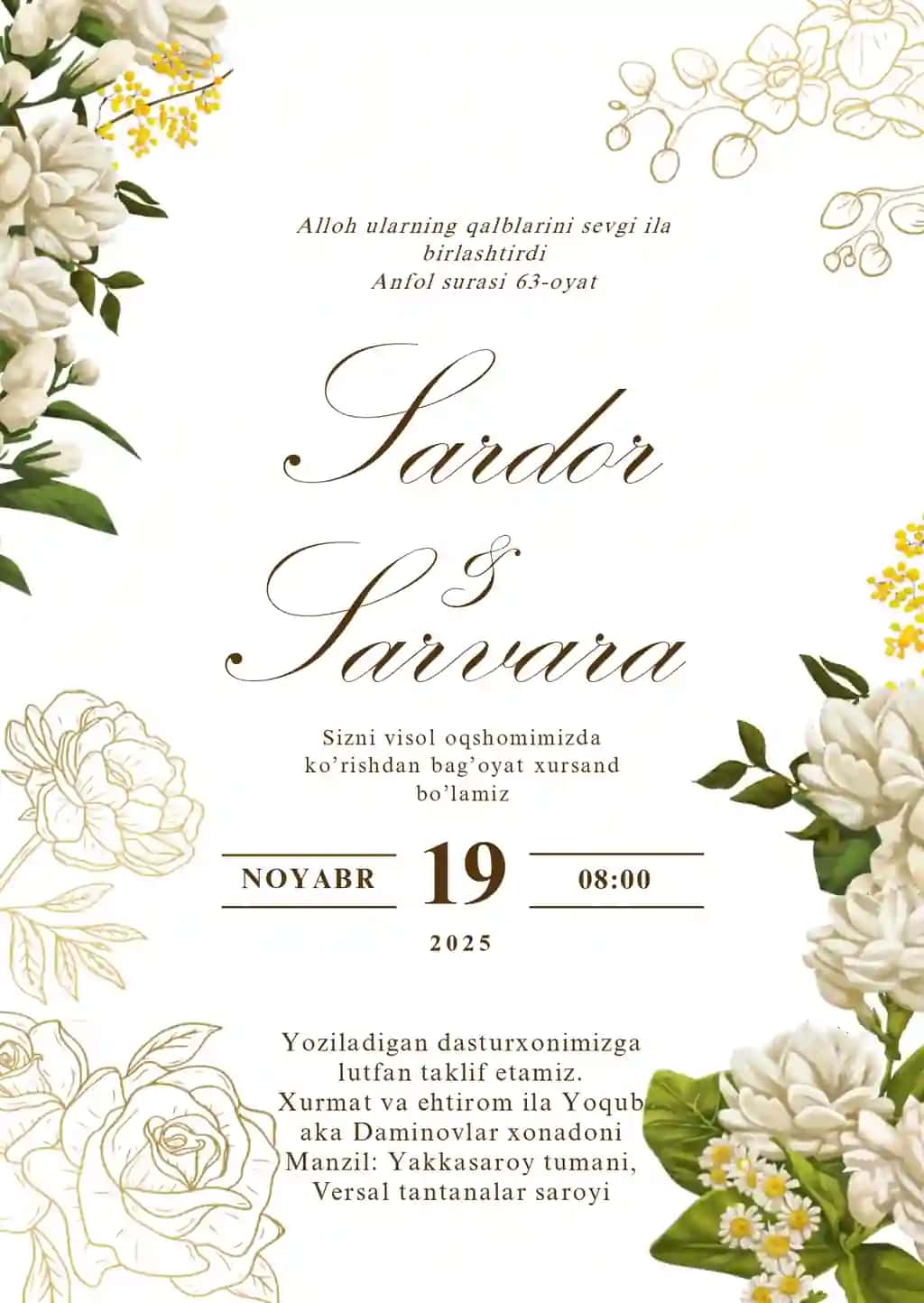 Taklifnoma dizayni