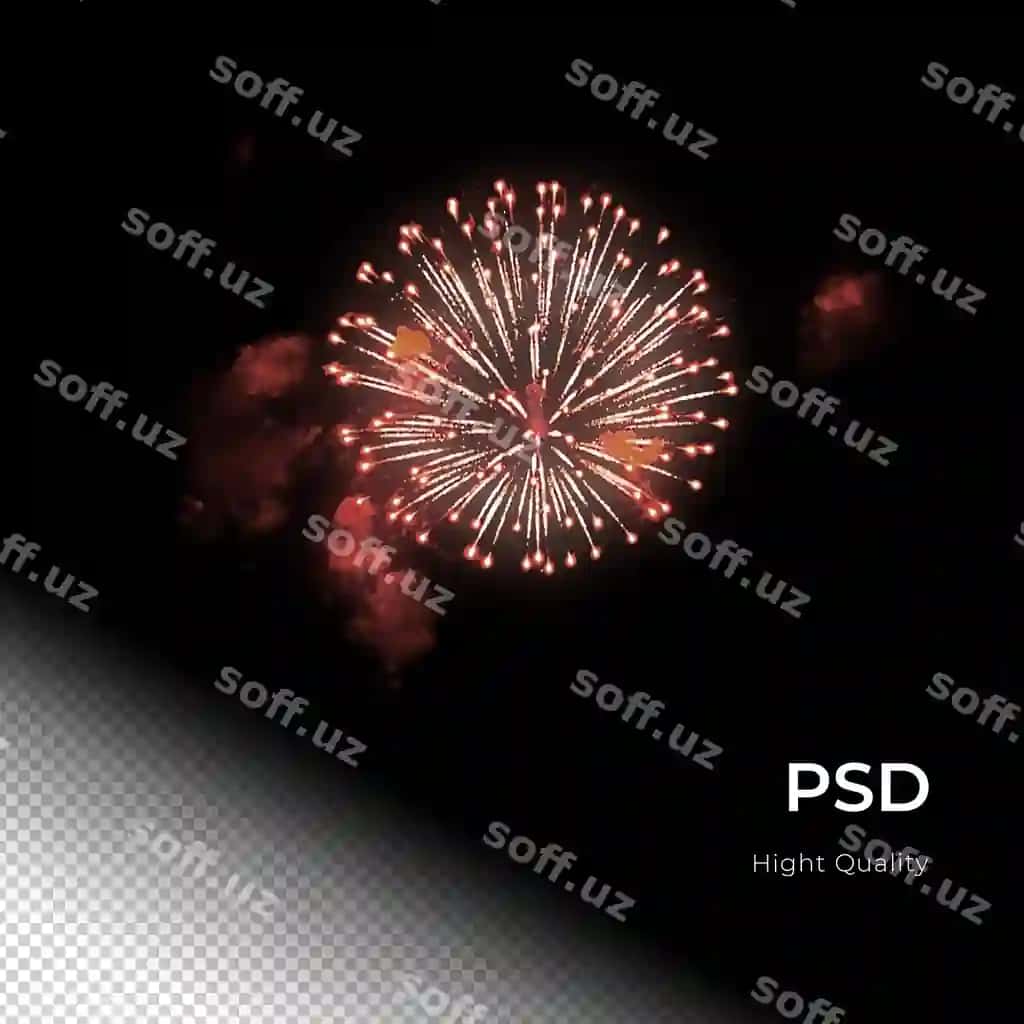 Olovli bayram to'pi baxar yil bilan PNG PSD shaffof | Fireworks celebration party happy new years png psd transfarent