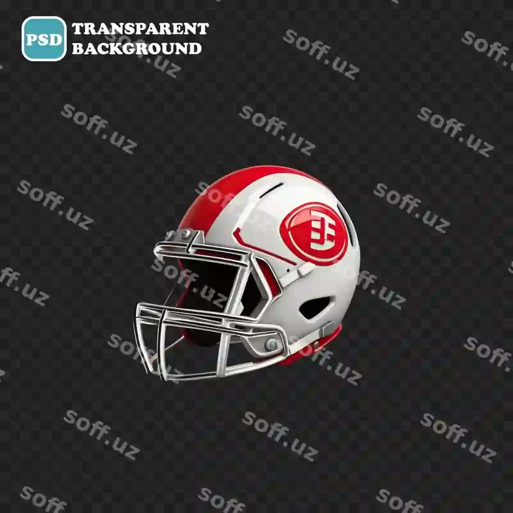 Futbol bosh poylagi ajraltirilgan 3d render illustratsiyasi | Football helmet isolated 3d render illustration