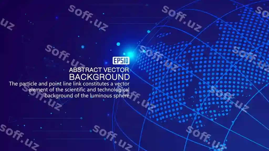 Nuqta chiziq tekisligi aloqasi yorug'likli yer texnologiyasi sahna texnologiyasi vektori | Dot line plane link luminous earth technology scene technology vector