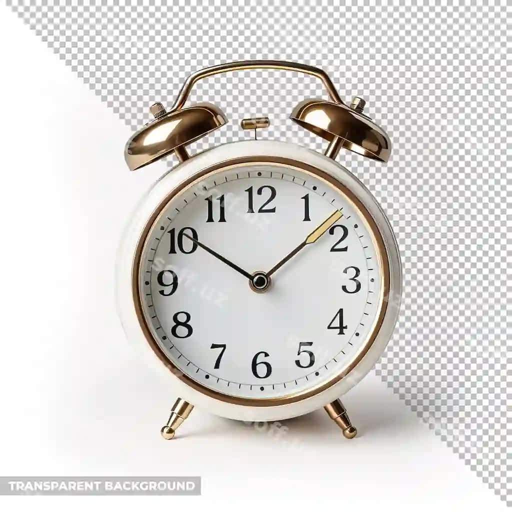 Psd soat signali ajraltirilgan orqa fonsiz | Psd clock alarm isolated without background