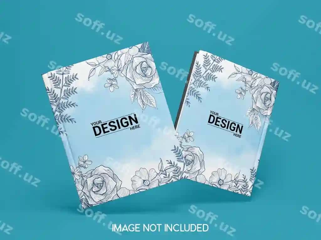Oddiy kitob varaq namunasi | Simple book cover mockup