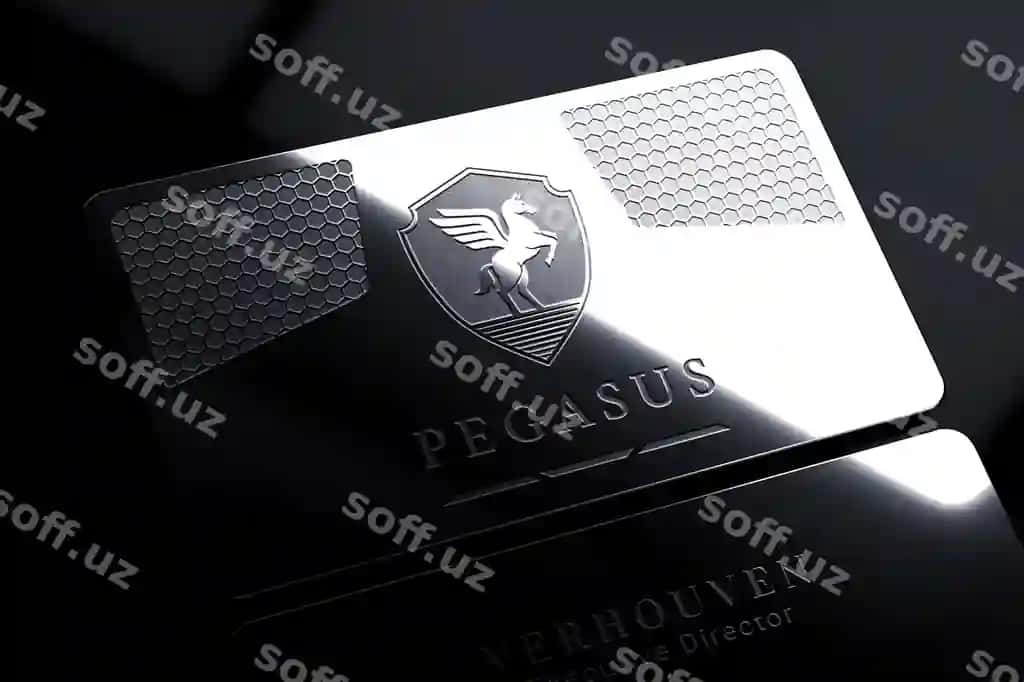 Elegant metal biznes karta logo mockup | Elegant metal business card logo mockup