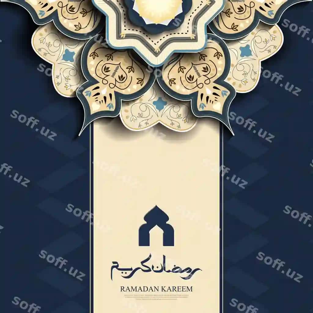 Ramazon kareem orqa fonda mandala bilan | Ramadan kareem background with mandala