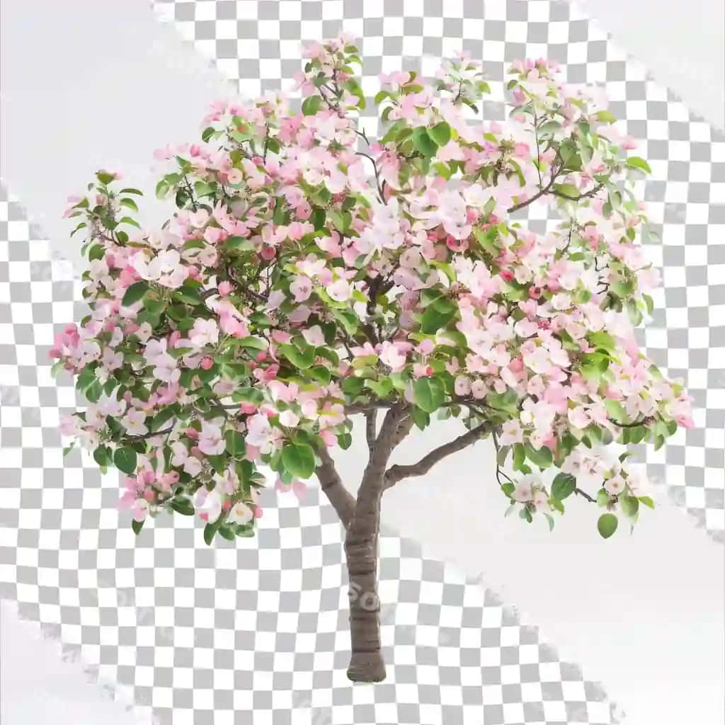 Gulrang gullar bilan daraxt rasmi, gullanadi daraxt | Tree with pink flowers picture blooming tree