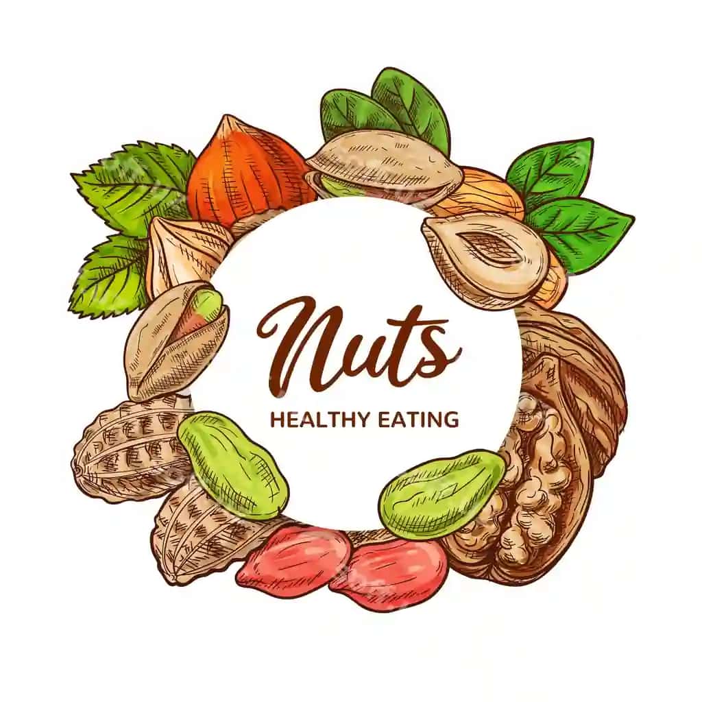 Orqatlar chizma kabob dāyev fassol badem boshqot | Nuts sketch peanut legume beans almonds walnuts