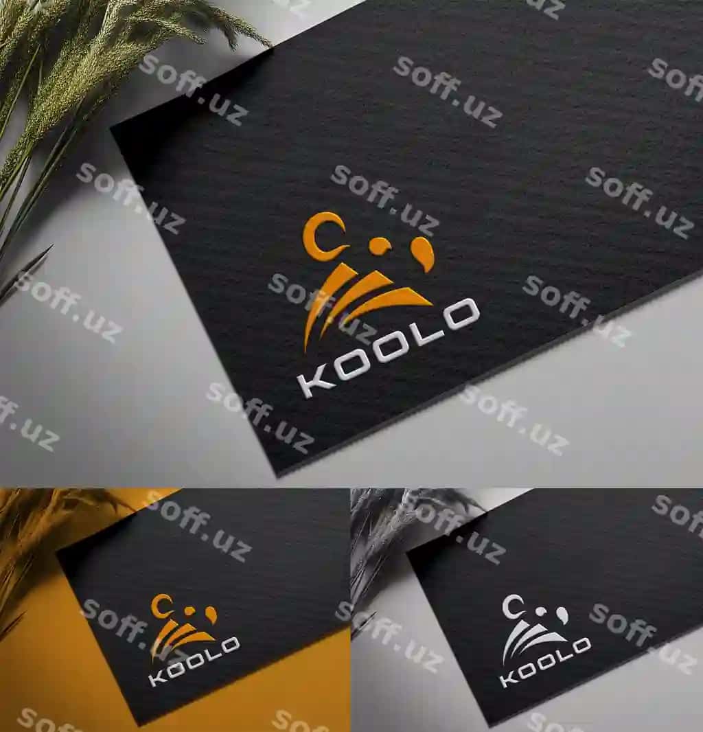 Bozorov bosma logotip namunasi qora varaq | Luxury press logo mockup black paper