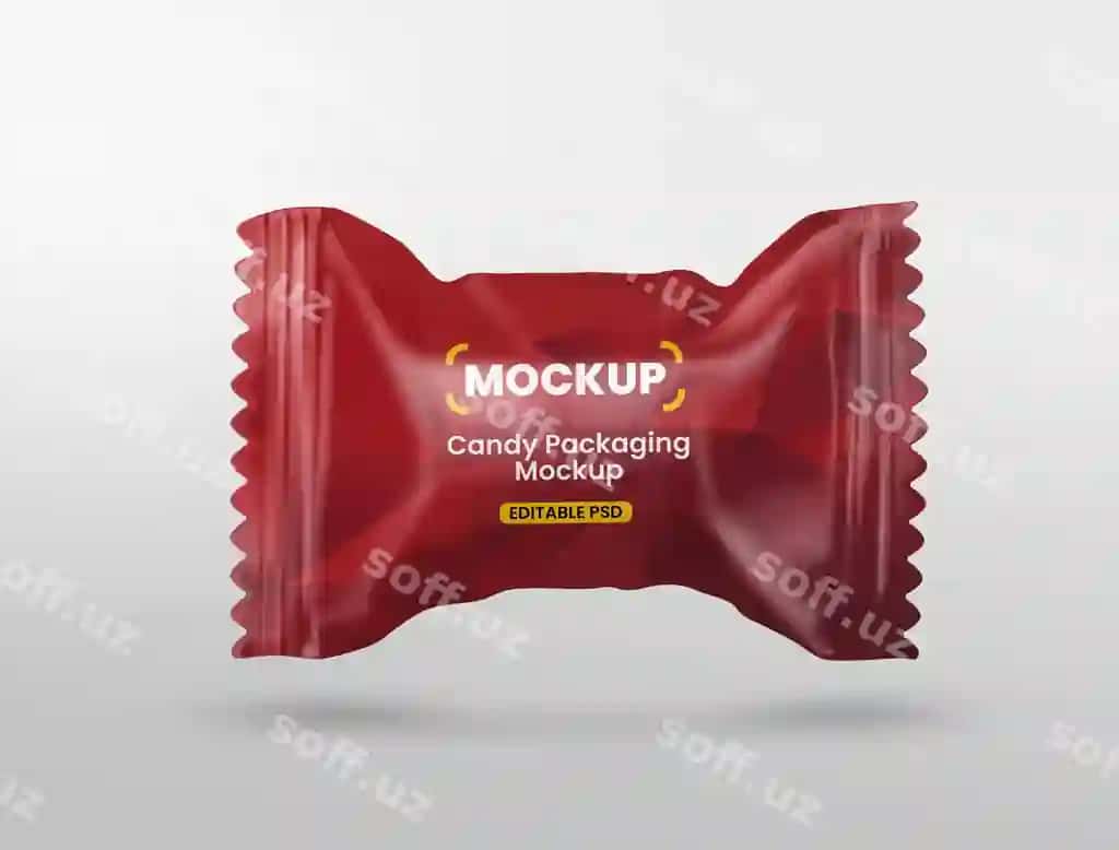 Konfet qadoqlash namunasi | Candy packaging mockup