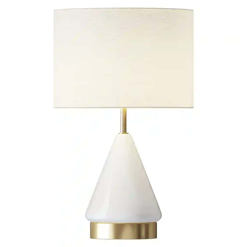 Metalized Glass USB Table Lamp