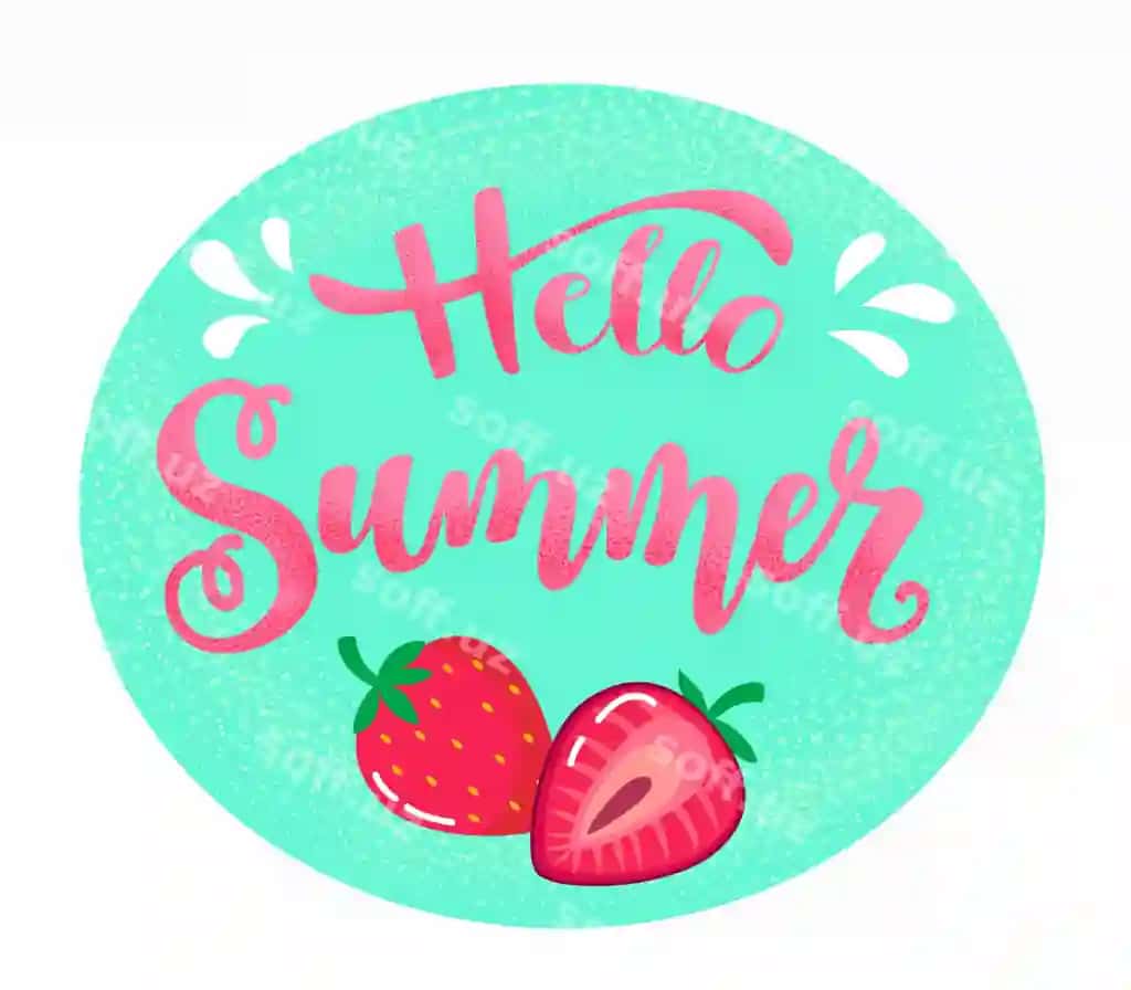 Yoz kompositsiyasi mevalar bilan vektor rasm | Summer composition with fruit vector image