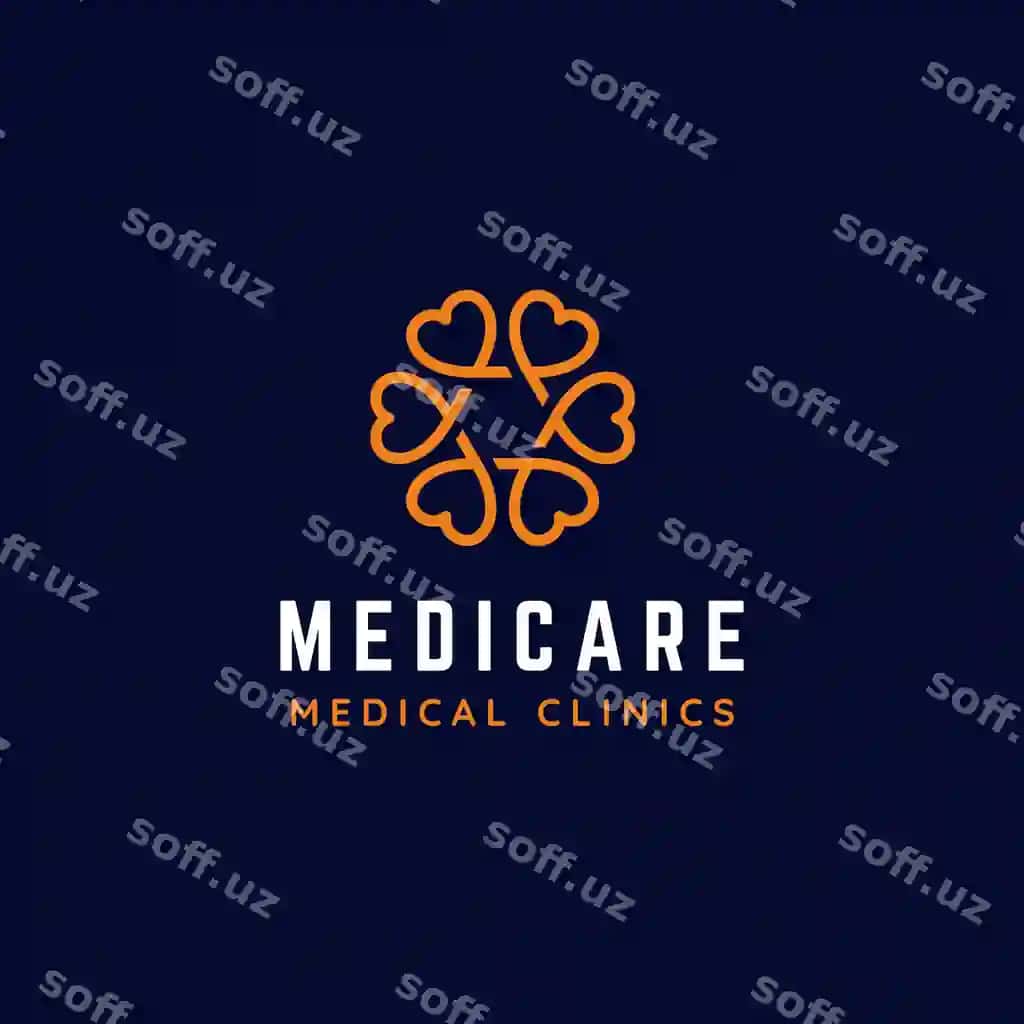 Bepul vektor Parvarish Tibbiy Klinikasi logotipi | Free vector care medical clinic logo
