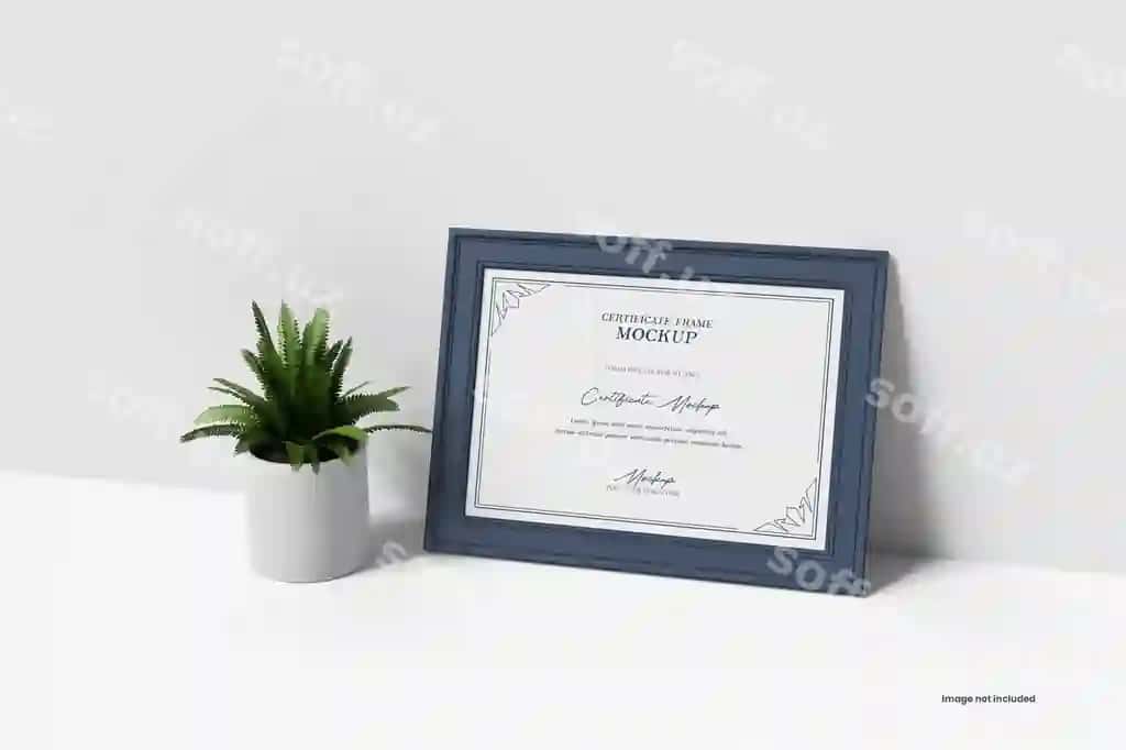 Sergefikat ramasi mockup | Certificate frame mockup