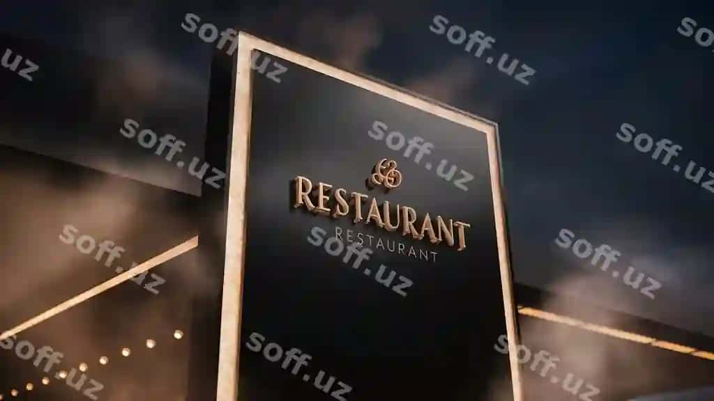 Qora restoran belgi | Black restaurant sign