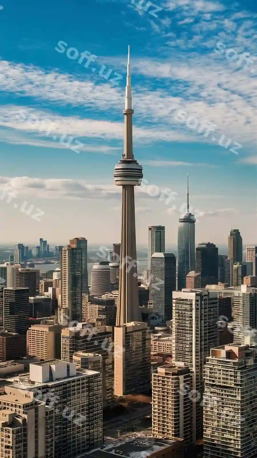 Kanada, Toronto shahar shtrihi havadan koʻrinish | Toronto skyline aerial view canada