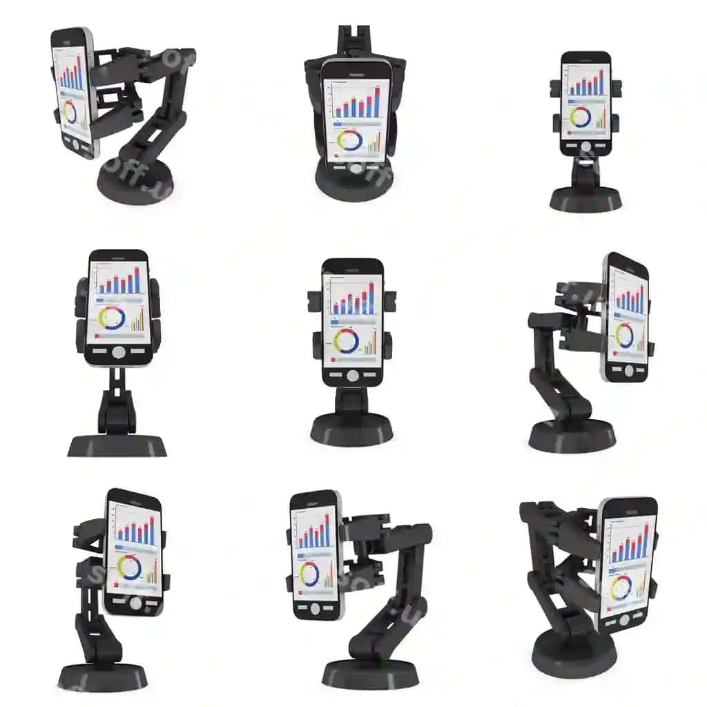 Katta ma'lumotlarga ega smartfonni robot qo'l ushlaydi | Robotic arm hold smartphone with big data