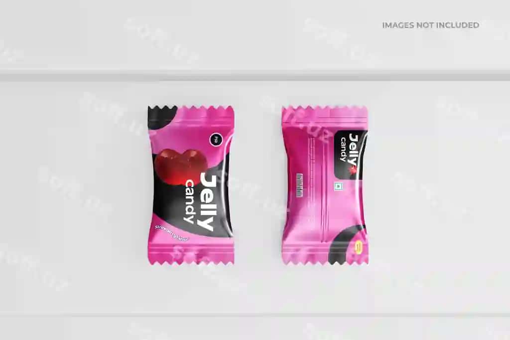 Jellikonfet mockup psd | Jelly candy mockup psd