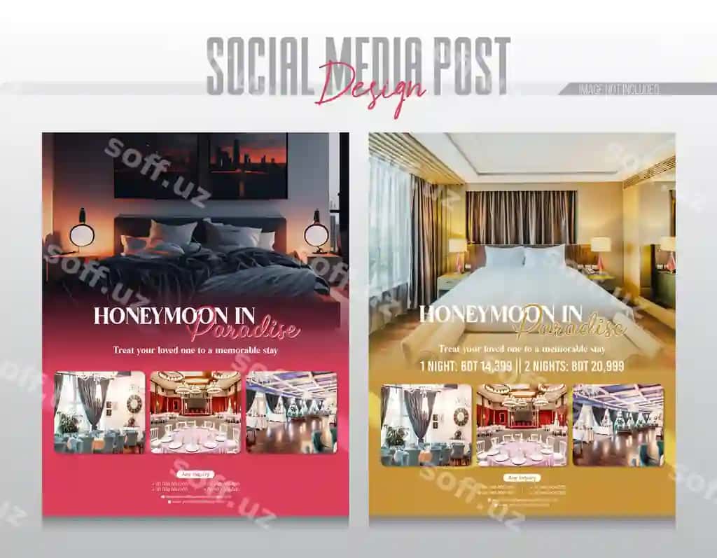 Sayohat dam olish otel va kurort uchun ijtimoiy media post shabloni | Travel holiday hotel resort social media post template