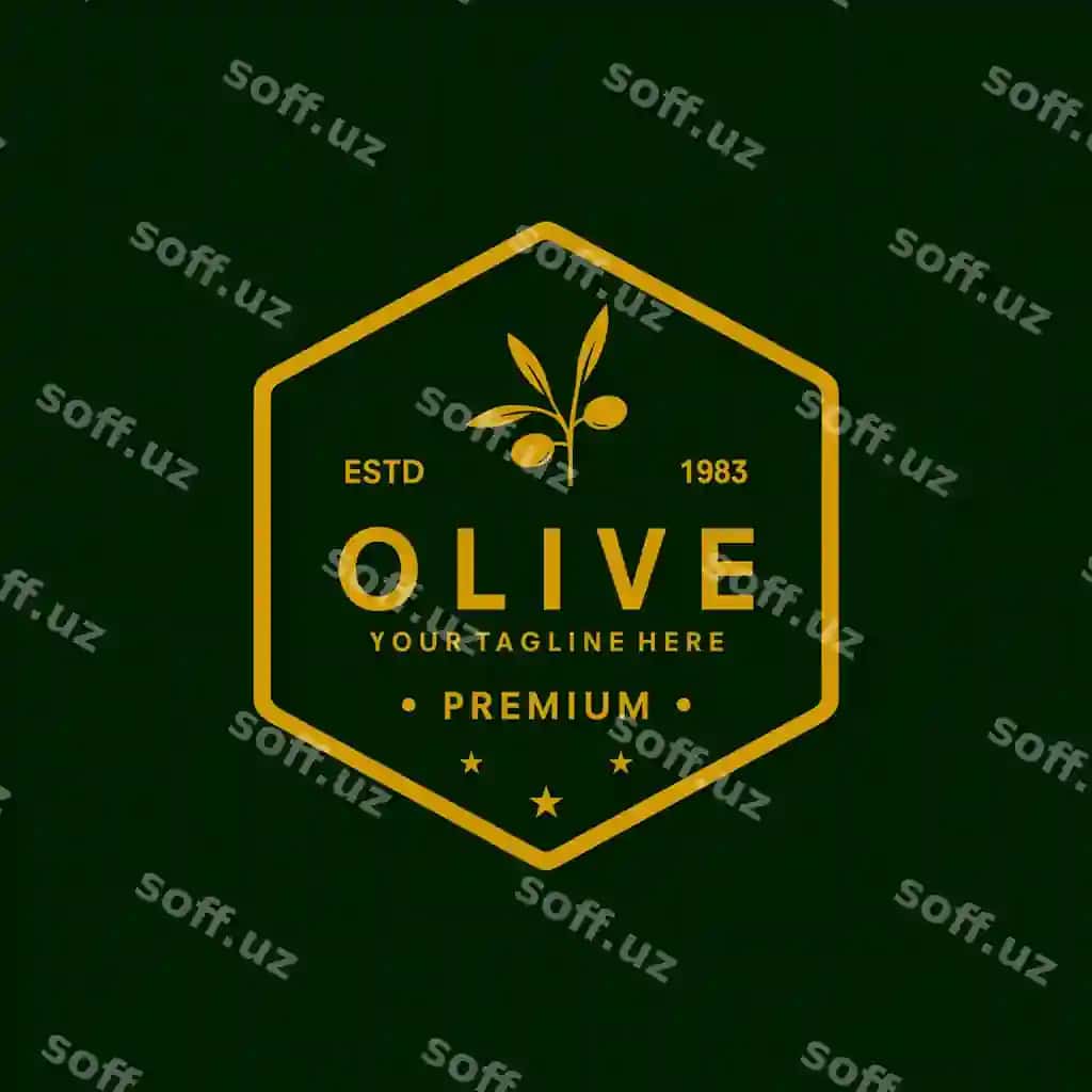 Zeytun logotip ramz vektor illustratsiya dizayni | Olive logo symbol vector illustration design