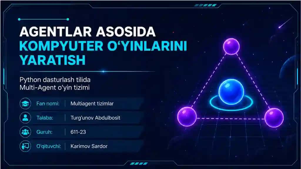 Multiagnet orqali o'yin tizimi