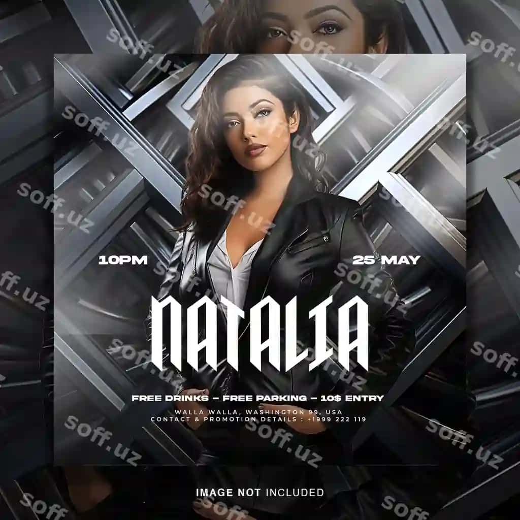 Klub DJ to'yxona flyeri sotsial media posti | Club dj party flyer social media post