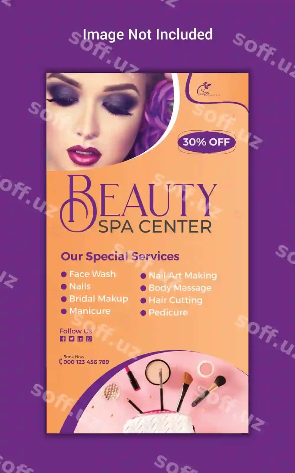 Beauty spa center ijtimoiy media Instagram hikoya shablon dizayni | Beauty spa center social media instagram story template design