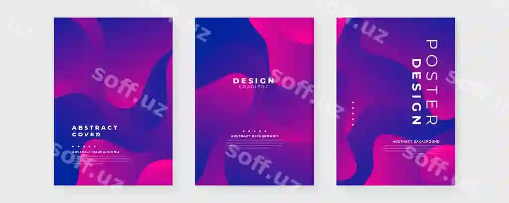Binafsha minimalist oddiy gradientli rangli absctrakt qoplash dalg'a suyuq shakllar shabloni yillik hisobot, jurnali, kitobcha, proposta, portfoliya, broshyur, poyezr | Purple violet minimalist simple gradient color abstract cover with wave fluid shapes template annual report magazine booklet proposal portfolio brochure poster
