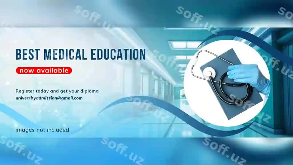 Eng yaxshi tibbiy ta'lim varaq shabloni | Best medical education cover template