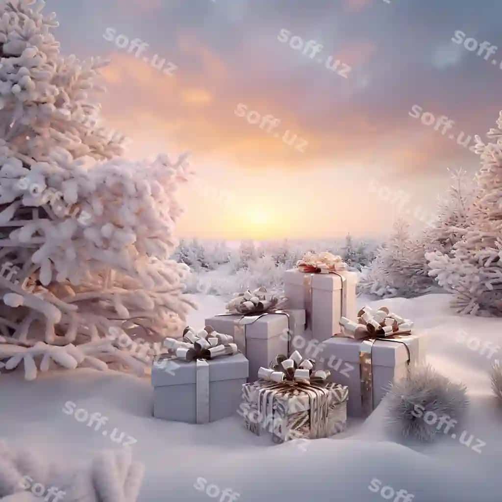 Qish sovg'a ajoyib joy Rojdestvo qorli manzara | Winter gift wonderland christmas snowy landscape