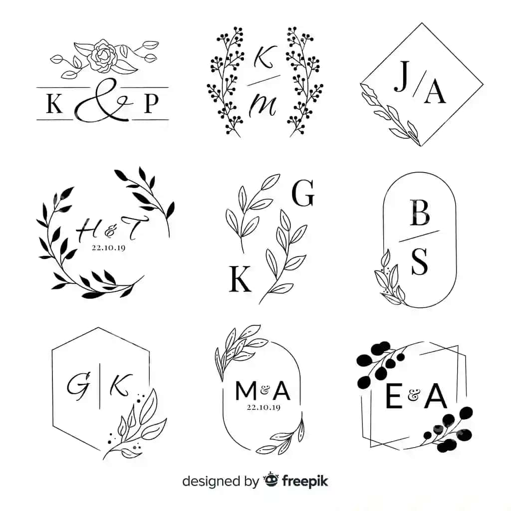 Kolleksiya turmа monogramma logotiplari | Collection wedding monogram logos