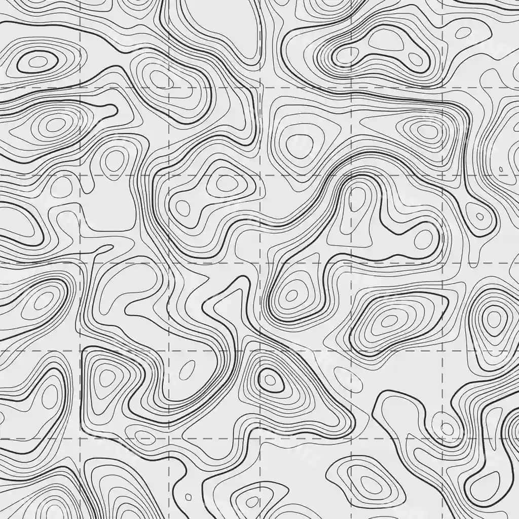 Topografik kontur xarita oq fon vektor setka xarita | Topographic contour map white background vector grid map